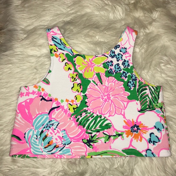 Lilly Pulitzer Nosey Posey Half Top, Crop Top - Picture 3 of 6